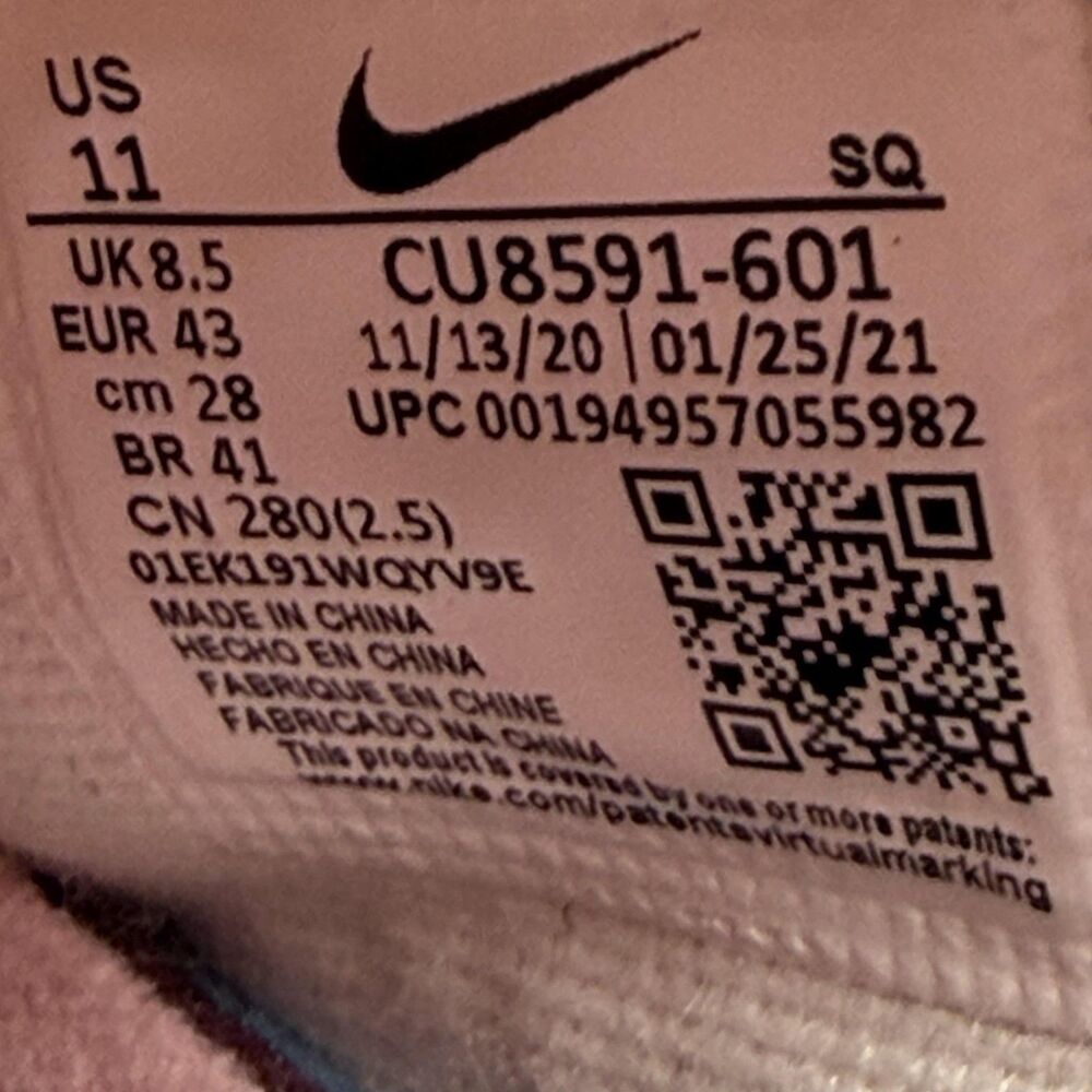 Nike Air Force 1 Shadow Shoes Womens Size 11 Multicolor Sneakers CU8591-601 - Picture 9 of 10